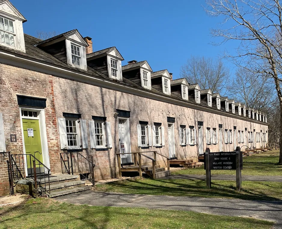 The Image Shows The Row House &Amp; Village Museum, Which Is Part Of The Historic Village At Allaire In Wall Township, New Jersey